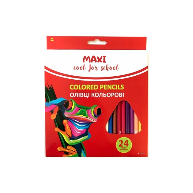 Олівці кольорові Maxi Africa пластикові 24 кольори (MX11527) - изображение 1
