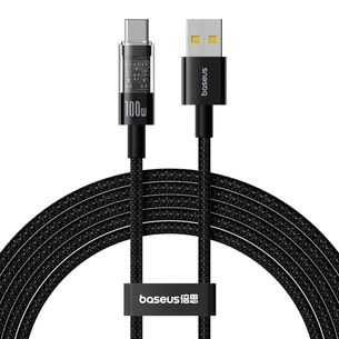 Дата кабель USB-C to USB-C 2.0m 100W (20V/5A) black Baseus (P10373000111-01) зображення 1