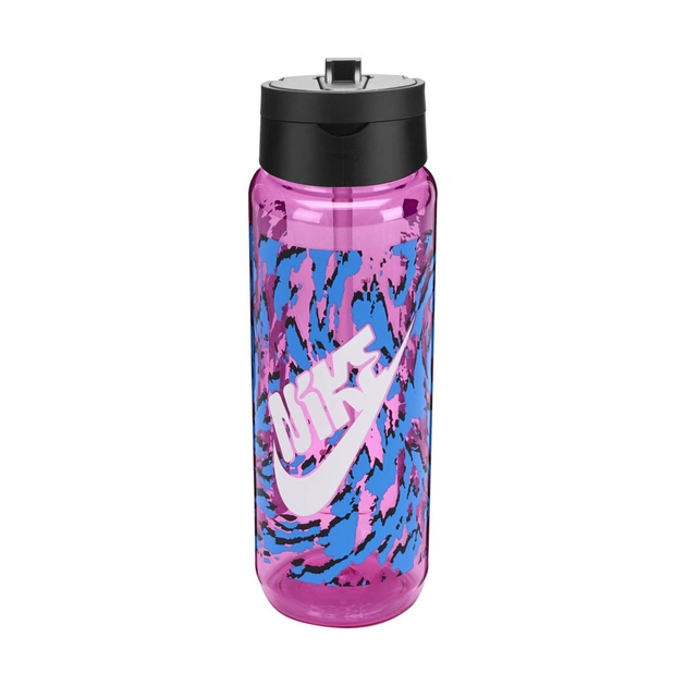 Пляшка для води Nike TR Renew Recharge Straw Bottle 24 OZ рожевий, чорний, білий 709 мл N.100.7643.660.24 (887791762474) - изображение 1