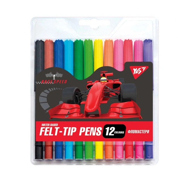 Фломастери Yes Race legend, 12 кольорів (650480) - изображение 1