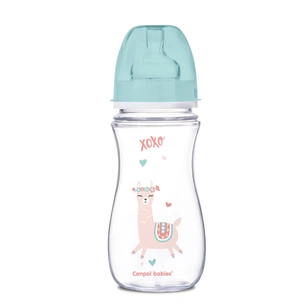 Пляшечка для годування Canpol babies антиколькова EasyStart - Toys з широким отвором 300 мл (35/222_gre) зображення 1