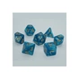 Набір кубиків для настільних ігор Games 7 Days Pearl 7 Dice Set - Light blue (w-gold) (g7dpearl15) - уменьшенное изображение 1