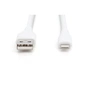 Дата кабель USB 2.0 AM to Lightning 1.0m 12W white Digitus (AK-600108-010-W) - зменшене зображення 4