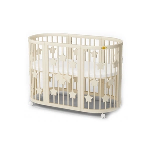 Ліжечко Ingvart SMART BED ROUND із зірочками сл. кістка (1351015) зображення 1