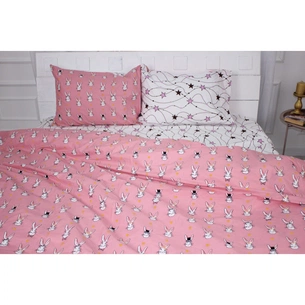 Постільна білизна MirSon Бязь Ranforce Elite 17-0528 Bunnies pink Односпальний (2200004665351) зображення 1