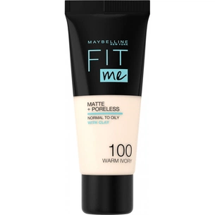 Тональний крем Maybelline New York Fit Me Matte + Poreless 100 - Warm Ivory 30 мл (3600531369330) зображення 1