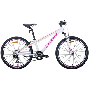 Велосипед Leon 24" JUNIOR AM Vbr рама-12,5" Al 2020 біло-малиновий з помаранчевим (OPS-LN-24-043) зображення 1