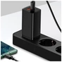 Зарядний пристрій Baseus 2xUSB 65W GaN (USB-C+USB-A) black (CCGAN2L-B01) - зменшене зображення 7