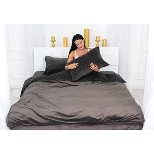 Постільна білизна MirSon Велюр Winter Frost 28-0003 Brown Velvet King Size (2200003993622) зображення 1