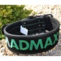 Атлетичний пояс MadMax MFB-301 Suede Single Prong шкіряний Black/Green L (MFB-301_L) - уменьшенное изображение 2