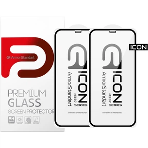 Скло захисне Armorstandart Icon 3D iPhone 12 mini Black 2pcs (ARM59889) зображення 1