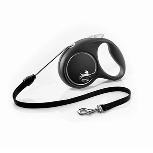 Повідець для собак Flexi Black Design М трос 5 м (чорний) (4000498033401) зображення 1