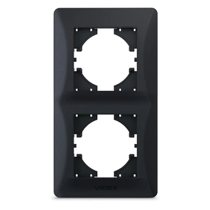 Рамка Videx BINERA чорний графіт 2 пости (VF-BNFR2V-BG) зображення 1