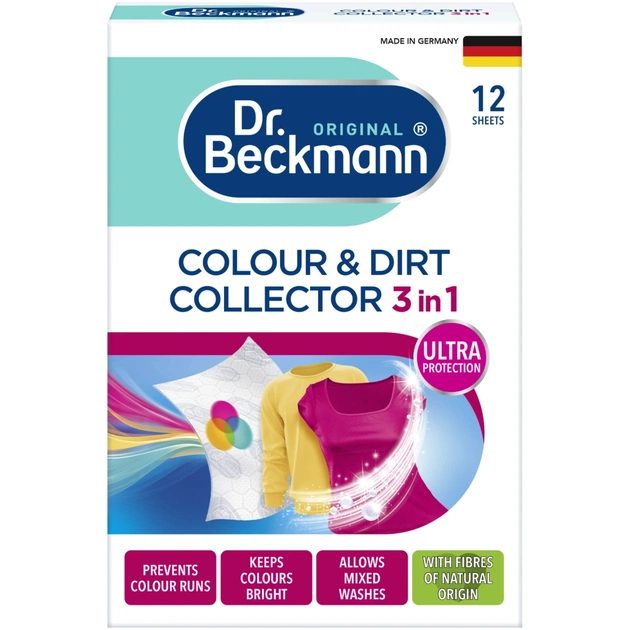 Серветки для прання Dr. Beckmann Пастка для кольору та бруду 12 шт. (4008455413211) - зображення 1