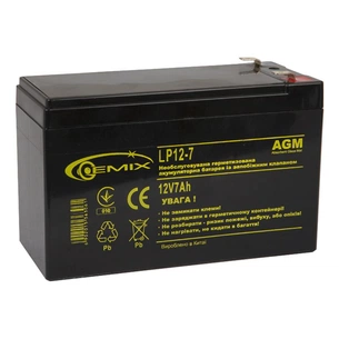 Аккумуляторная батарея Gemix 12V 7AH (LP12-7.0) AGM изображение 1