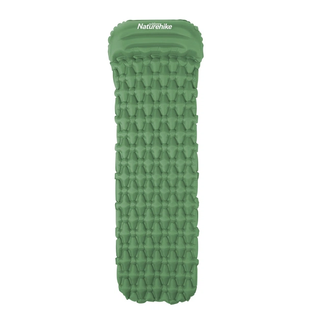 Туристичний килимок Naturehike надувний із подушкою FC-12 NH19Z003-P 65 мм зелений (6927595737750) - изображение 1