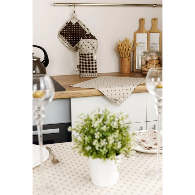 Кухонна прихватка Прованс Печворк коричневий Господиня 20х20 см (031500) - picture 3