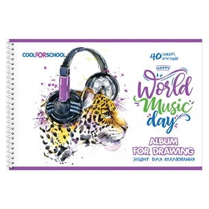 Альбом для малювання Cool For School на пружині, 40 аркушів (CF60904-06) зображення 1