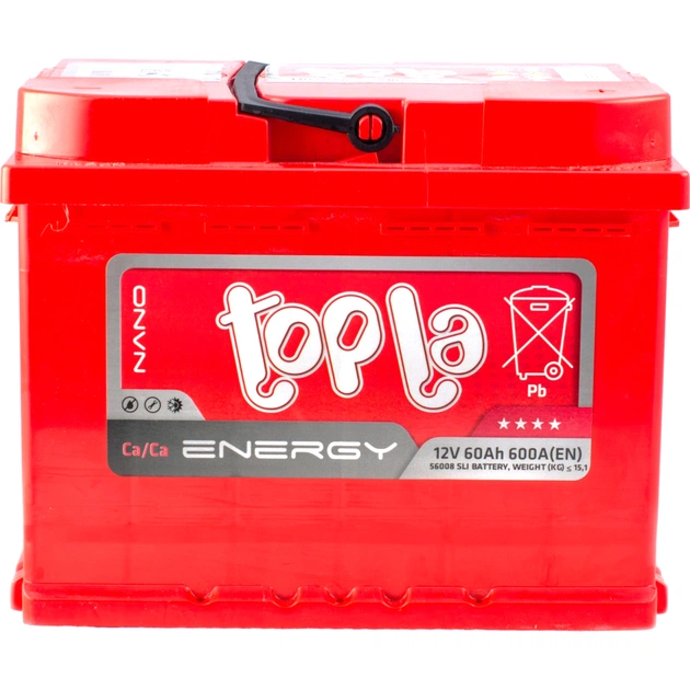 Акумулятор автомобільний Topla 60 Ah/12V Energy Euro (108 060) - зображення 1