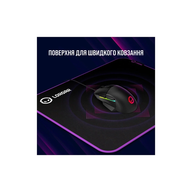 Килимок для мишки Lorgar Main 319 Black/Purple (LRG-GMP319) - picture 7
