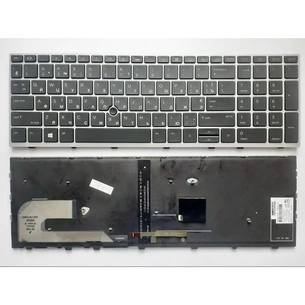 Клавіатура ноутбука HP EliteBook 850/755/ZBook15u G5 черн/серебр/подсв (A46131) зображення 1