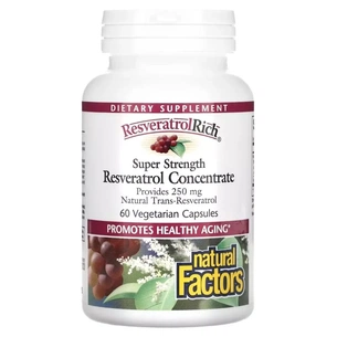 Антиоксидант Natural Factors Концентрат ресвератрола, ResveratrolRich, Resveratrol Concentrate, 60 вег (NFS-04527) изображение 1