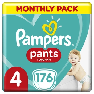 Підгузки Pampers трусики Pants Maxi Розмір 4 (9-15 кг), 176 шт (8001090807922) зображення 1