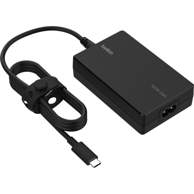 Зарядное устройство Belkin USB-С 100W GAN PD PPS + cable USB-C 2m (INC016VFBK) - изображение 1