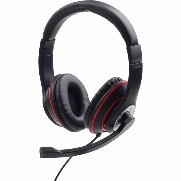 Наушники Gembird MHS-03-BKRD Black/Red (MHS-03-BKRD) - изображение 1