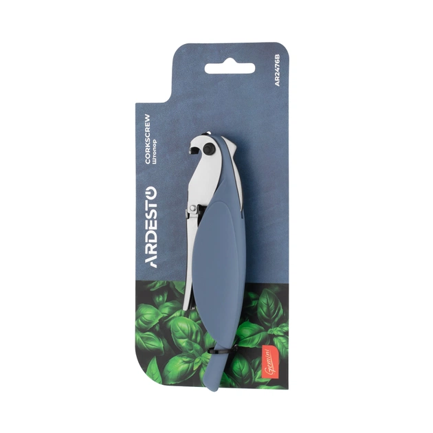 Штопор Ardesto Gemini, 13.3 см, нержавіюча сталь, пластик, синій (AR2476B) - picture 4