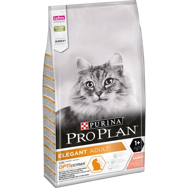 Сухой корм для кошек Purina Pro Plan Elegant с лососем 10 кг (7613036529235) - изображение 1