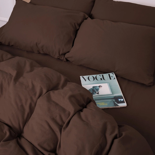 Постельное белье MirSon 003 Brown Фланель 220х240 King Size (2200009648724) - изображение 11