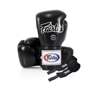 Боксерські рукавички Fairtex BGV5 Black 10 унцій (бинти в комплекті) (BGV5_10oz_Black) зображення 1