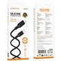 Дата кабель USB-C to Lightning 1.0m silicone BX113 Lenny black BOROFONE (6941991115370) - зменшене зображення 5