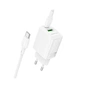 Зарядное устройство BOROFONE BN27 Fuente 1xUSB-C PD20W + 1xUSB QC3.0 + cable USB-C to USB-C White (6941991120282) - уменьшенное изображение 4