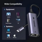 Переходник USB-C to RJ45 Ethernet 2500Mbps Ugreen (25052) - уменьшенное изображение 5