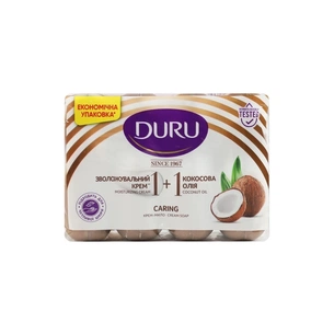 Твердое мыло Duru 1+1 Крем и кокосовое масло 4 х 80 г (8690506559557) изображение 1