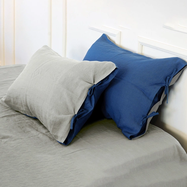 Наволочка MirSon Льон Natural Linen 40х40 Aquamarine (2200005371855) - изображение 1