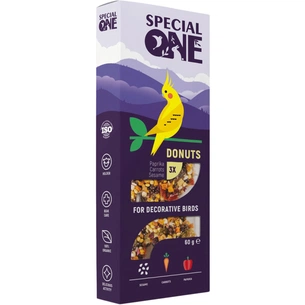 Вітаміни для птахів Special One Пончики «Паприка, морква, кунжут» 60 г (4823082425174) изображение 1