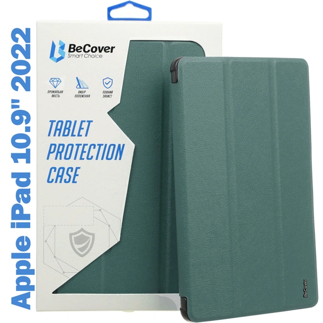 Чохол до планшета BeCover Removable Case mount Pencil Apple iPad 10.9" 2022 Dark Green (708763) - изображение 1