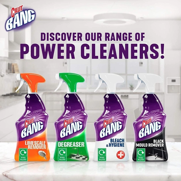 Спрей для чищення ванн Cillit Bang Антиплями + Гігієна 750 мл (5011417561706/5900627042542) - изображение 3