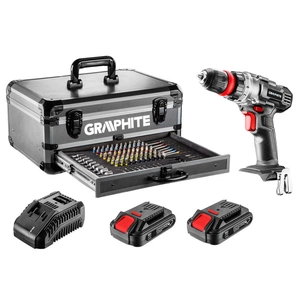 Шуруповерт Graphite Energy + SET, 18В, 2х2.0 Ач, 109ед. кейс (58G022-PS15) зображення 1