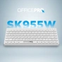 Клавіатура OfficePro SK955W Wireless/Bluetooth White (SK955W) - зменшене зображення 7