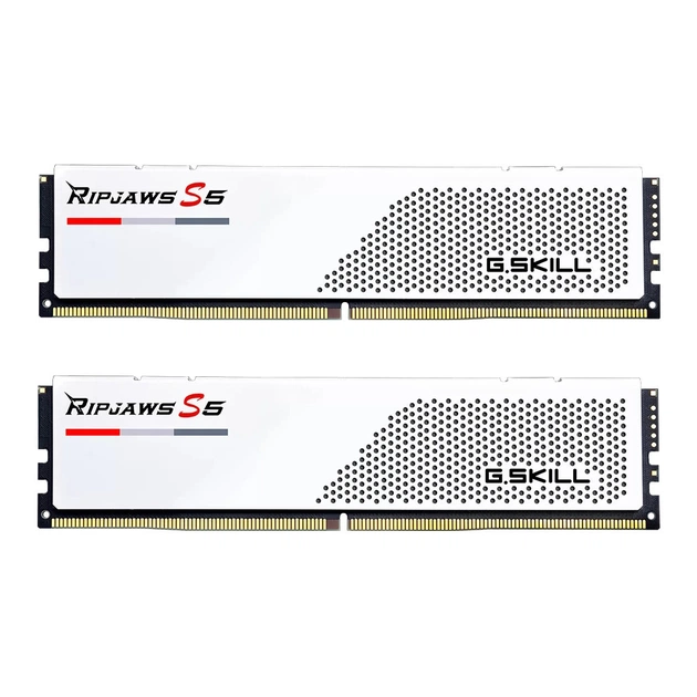 Модуль пам'яті для комп'ютера DDR5 32GB (2x16GB) 5200 MHz Ripjaws S5 Matte White G.Skill (F5-5200J4040A16GX2-RS5W) - зображення 1