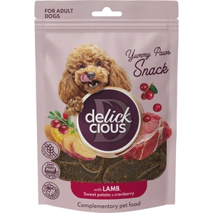 Ласощі для собак Delickcious з ягням, бататом і журавлиною 80 г (4820269147348) зображення 1