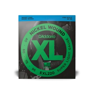 Струни для гітари D'Addario XL Nickel Wound Bass Super Light (40-95) (EXL220) зображення 1