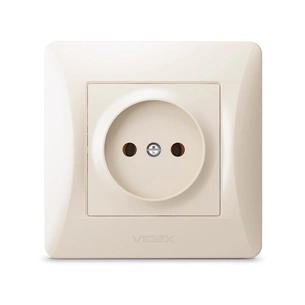 Розетка Videx BINERA 1ая кремова (VF-BNSK1-CR) зображення 1