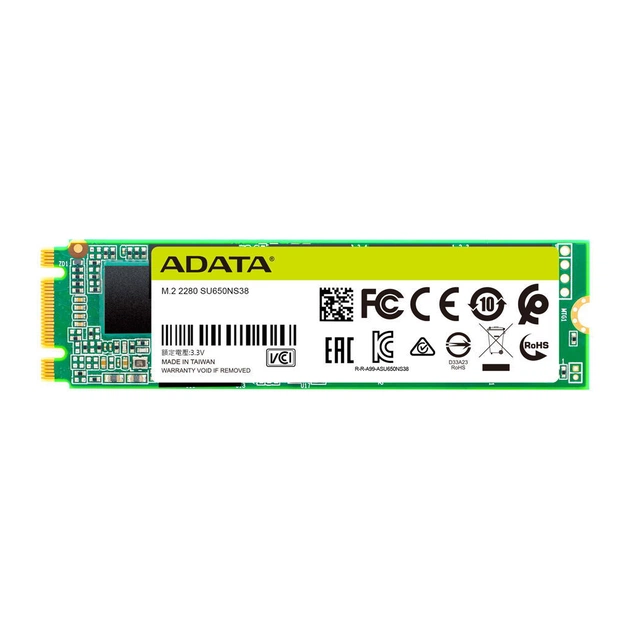 Накопичувач SSD M.2 2280 512GB ADATA (ASU650NS38-512GT-C) - зображення 1