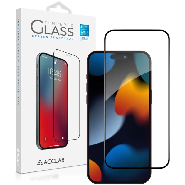 Скло захисне ACCLAB Full Glue ESD Apple iPhone 15 Pro Max Black 6,7" (1283126577260) - зображення 1