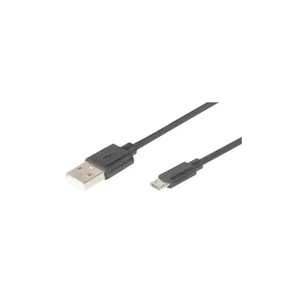 Дата кабель USB 2.0 AM to Micro 5P 1.0m black Digitus (AK-300127-010-S) зображення 1